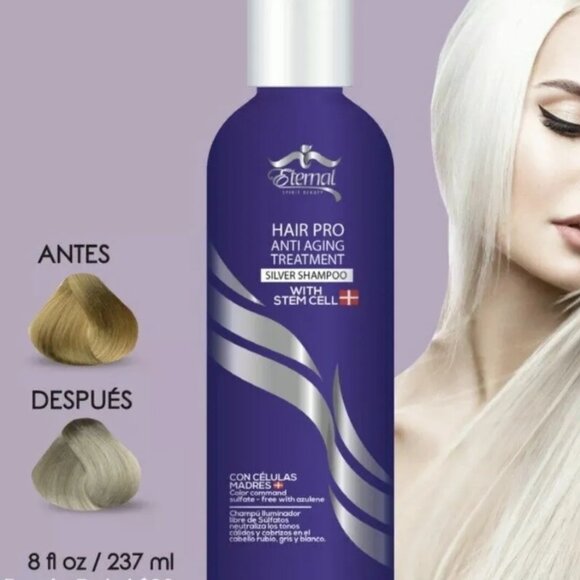 Hair Pro Anti-Aging Treatment with stem cells (Silver Shampoo) Pelo Teñidos - Picture 2 of 6